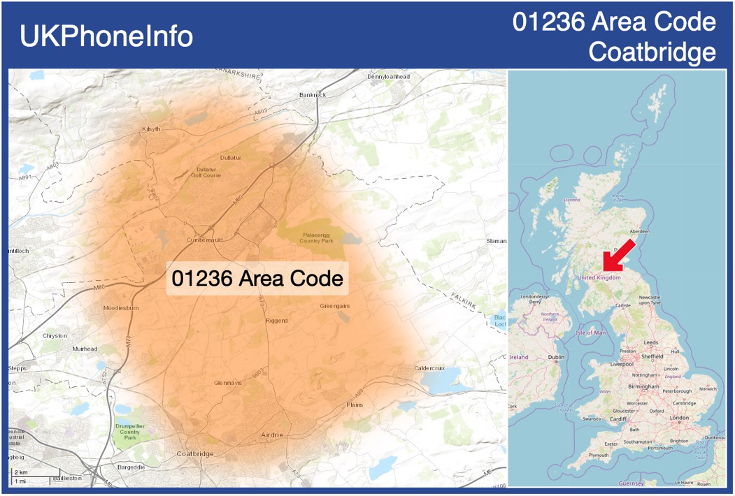 Map of the 01236 area code