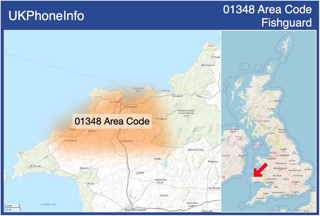 Map of the 01348 area code
