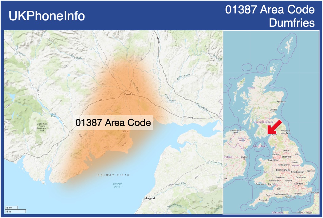 Map of the 01387 area code