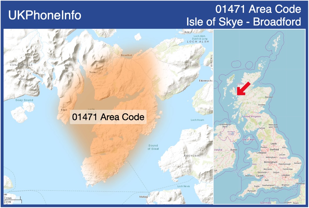 Map of the 01471 area code