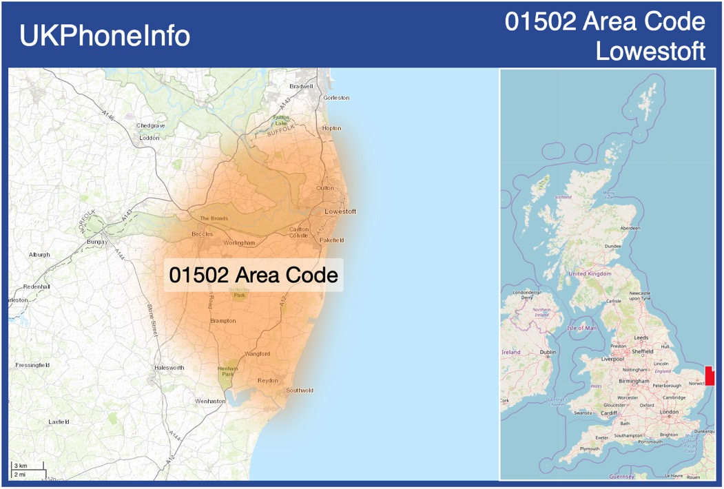 Map of the 01502 area code