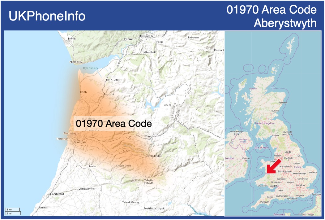 Map of the 01970 area code