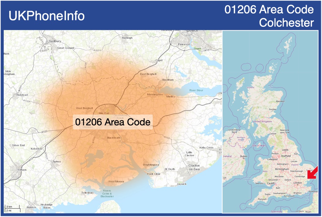 Map of the 01206 area code