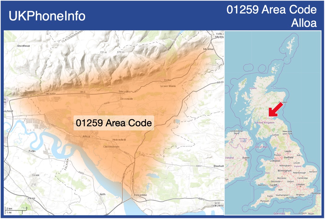 Map of the 01259 area code