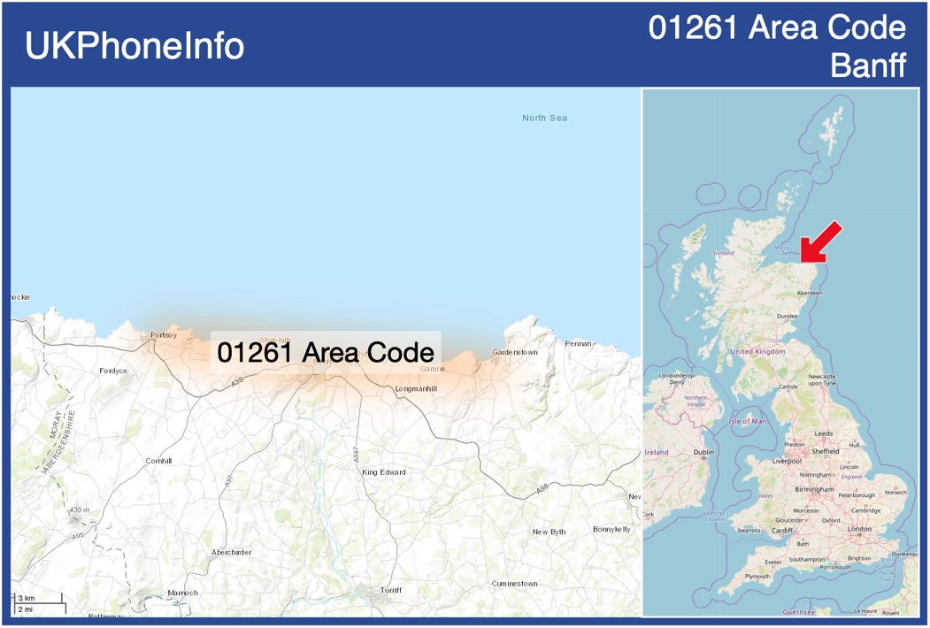 Map of the 01261 area code