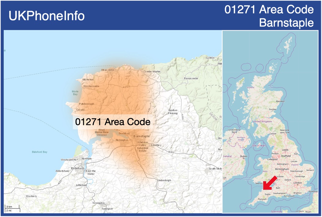 Map of the 01271 area code