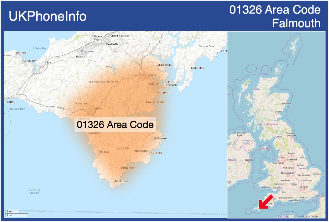 Map of the 01326 area code