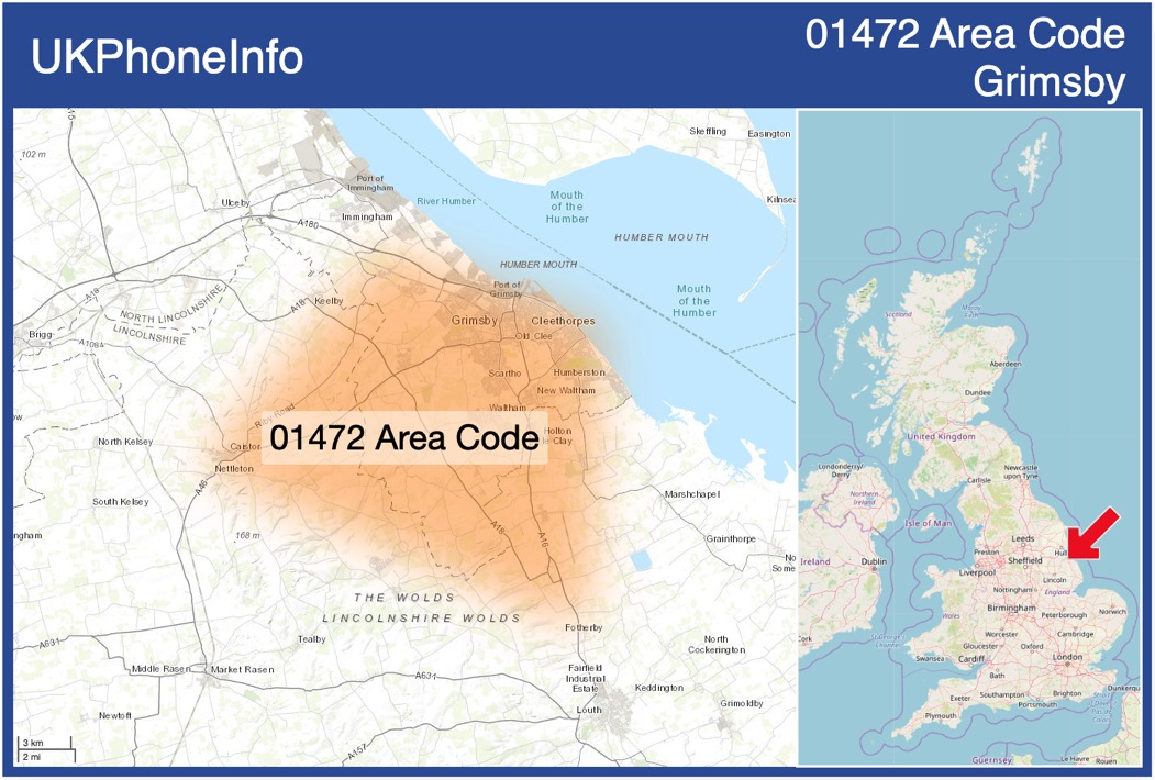 Map of the 01472 area code