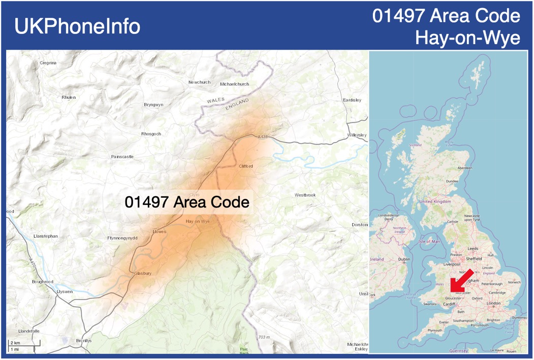 Map of the 01497 area code