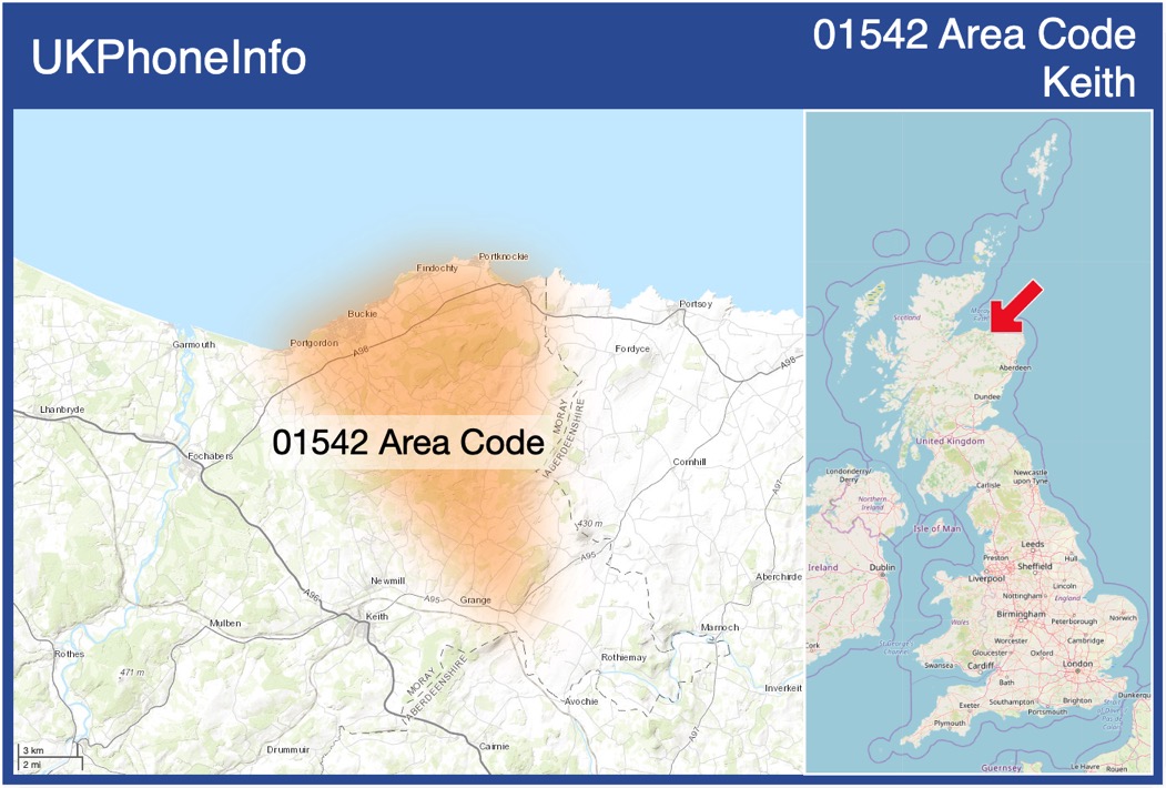 Map of the 01542 area code