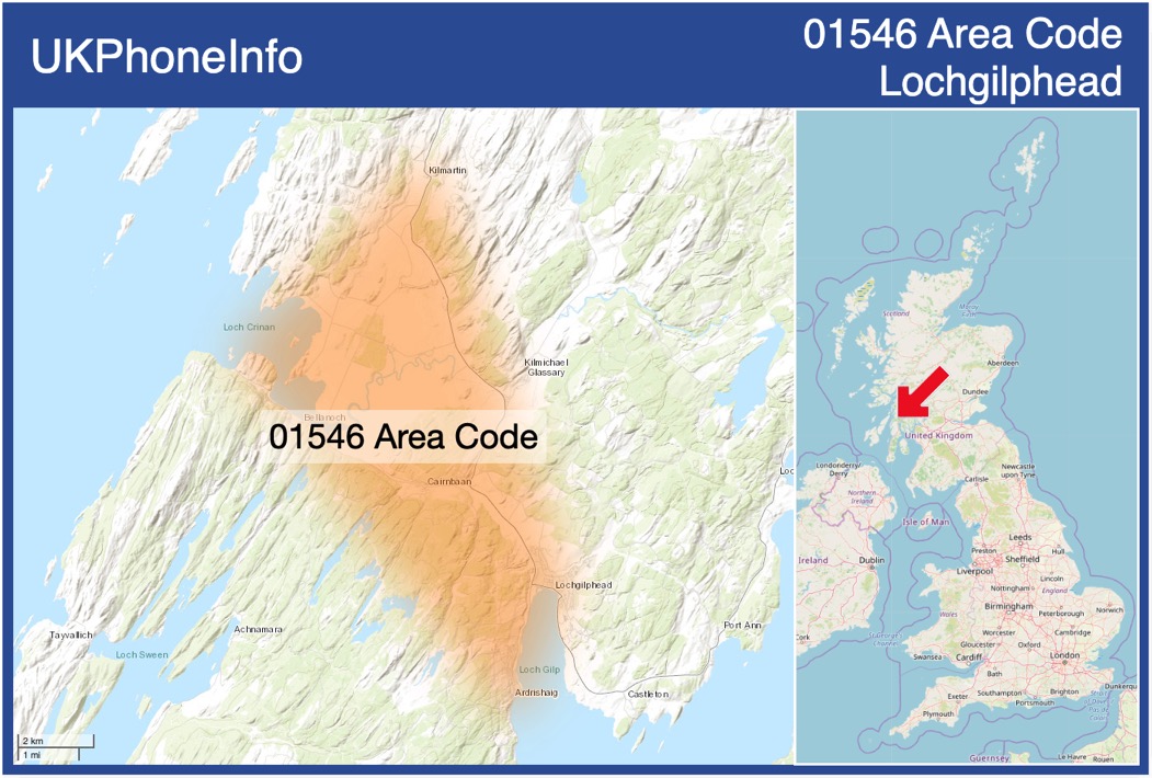 Map of the 01546 area code