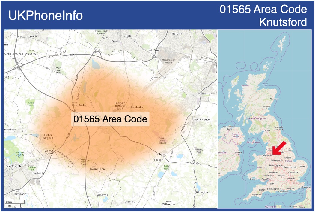 Map of the 01565 area code