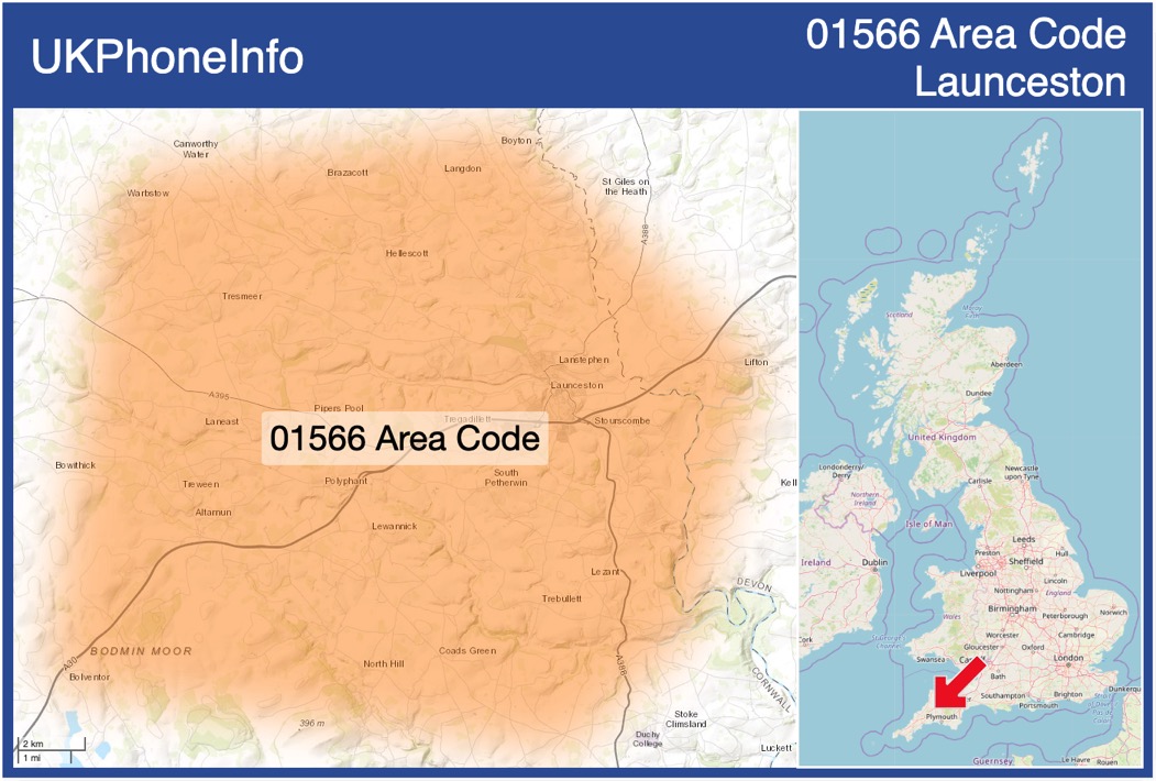 Map of the 01566 area code
