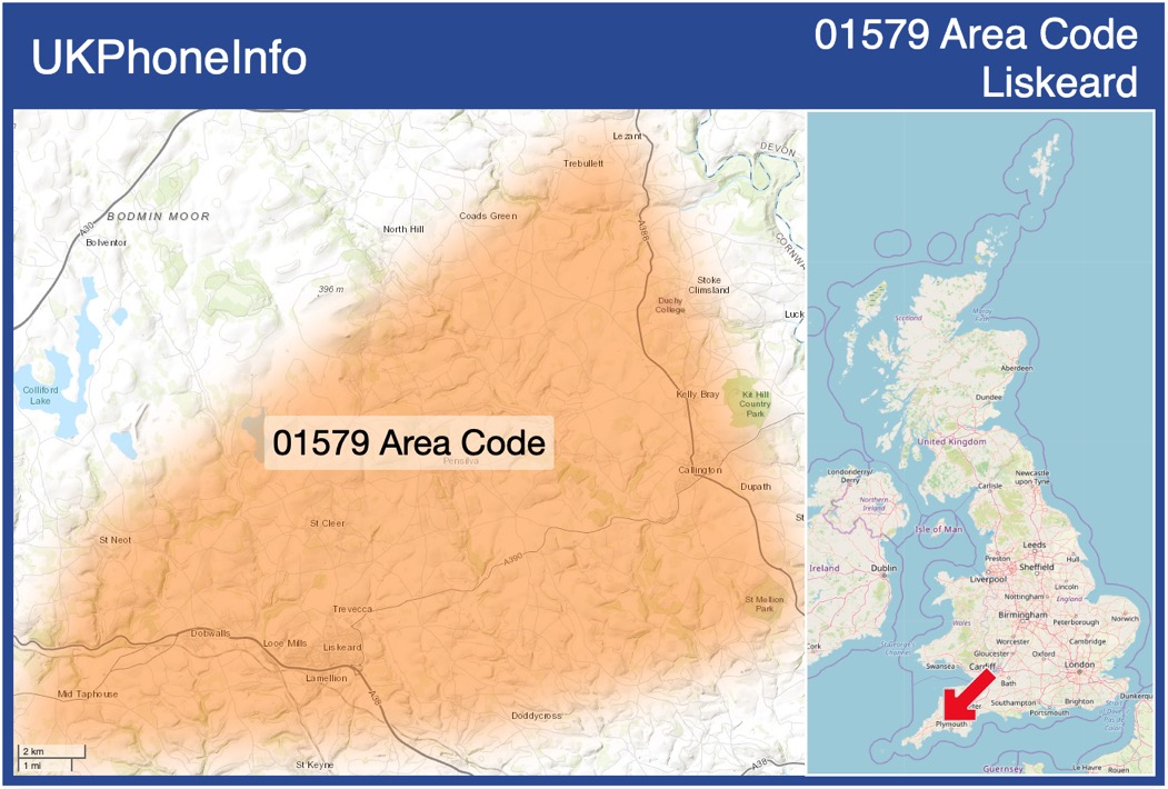 Map of the 01579 area code