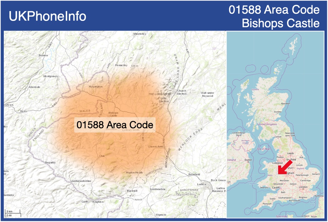 Map of the 01588 area code