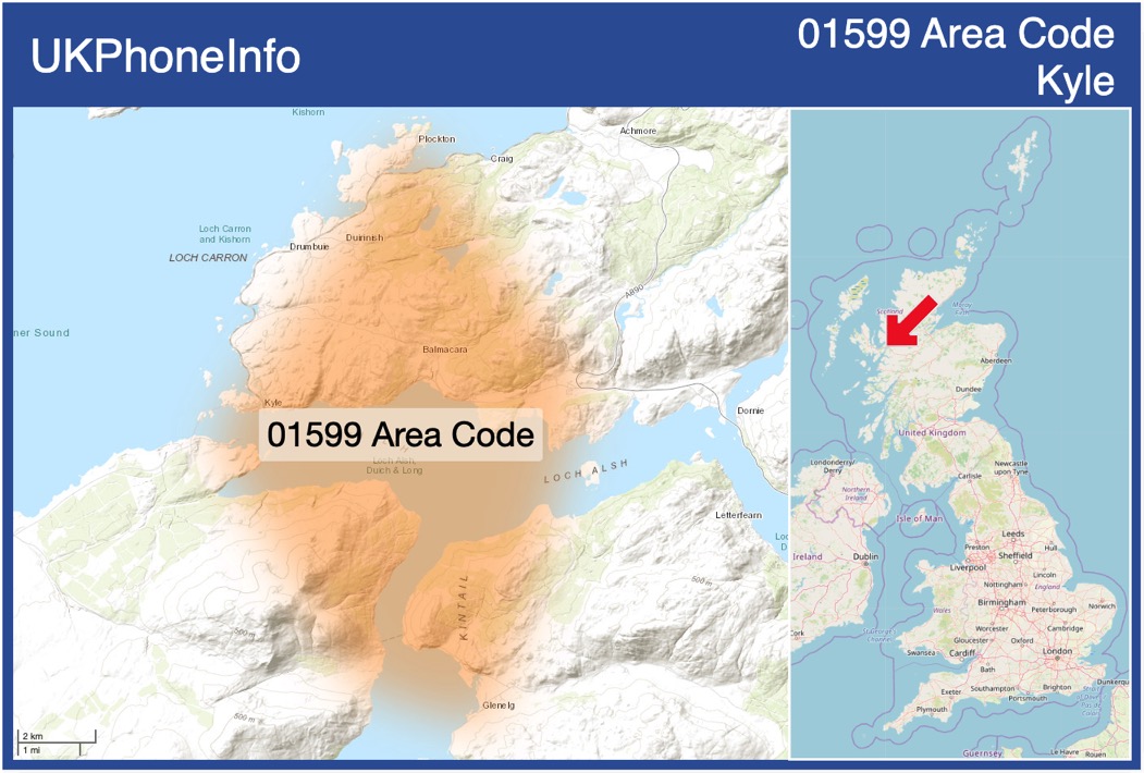 Map of the 01599 area code