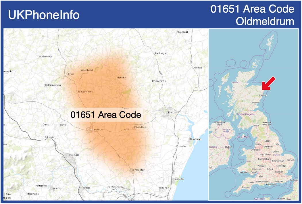 Map of the 01651 area code