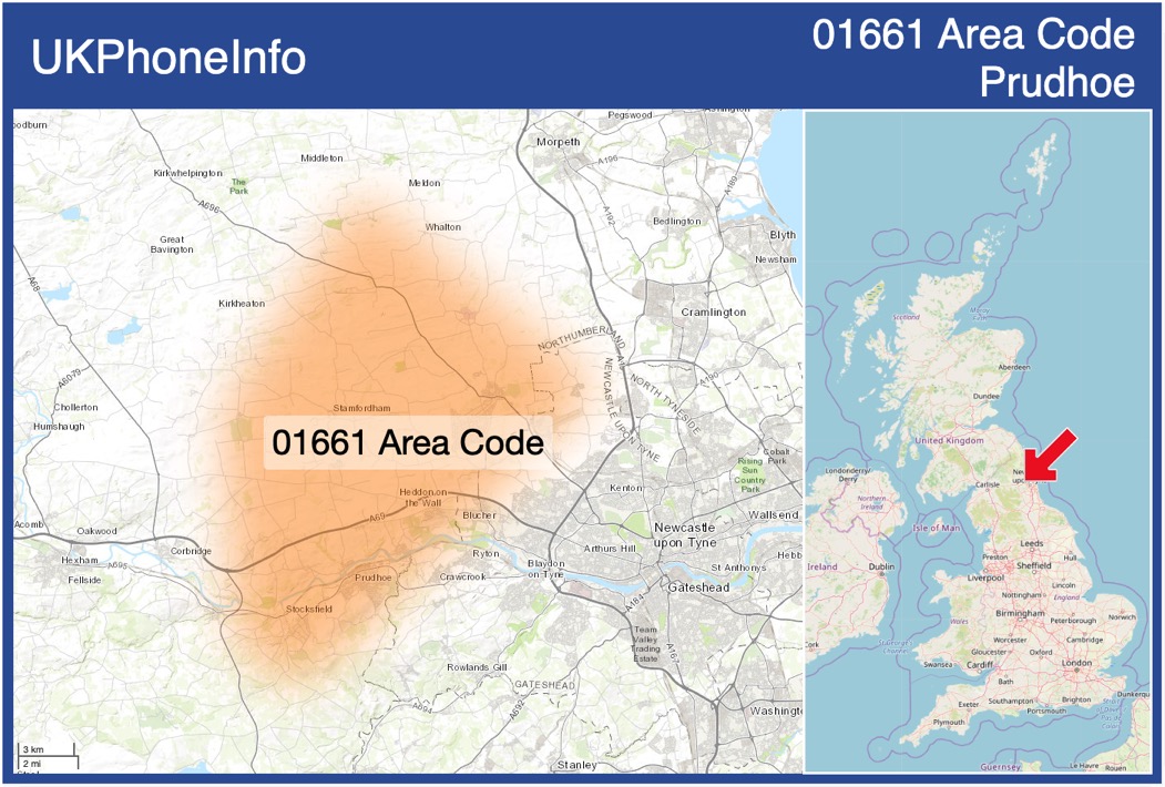 Map of the 01661 area code