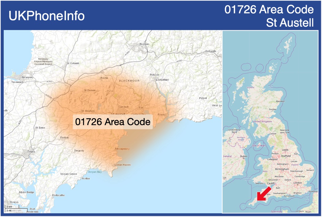 Map of the 01726 area code