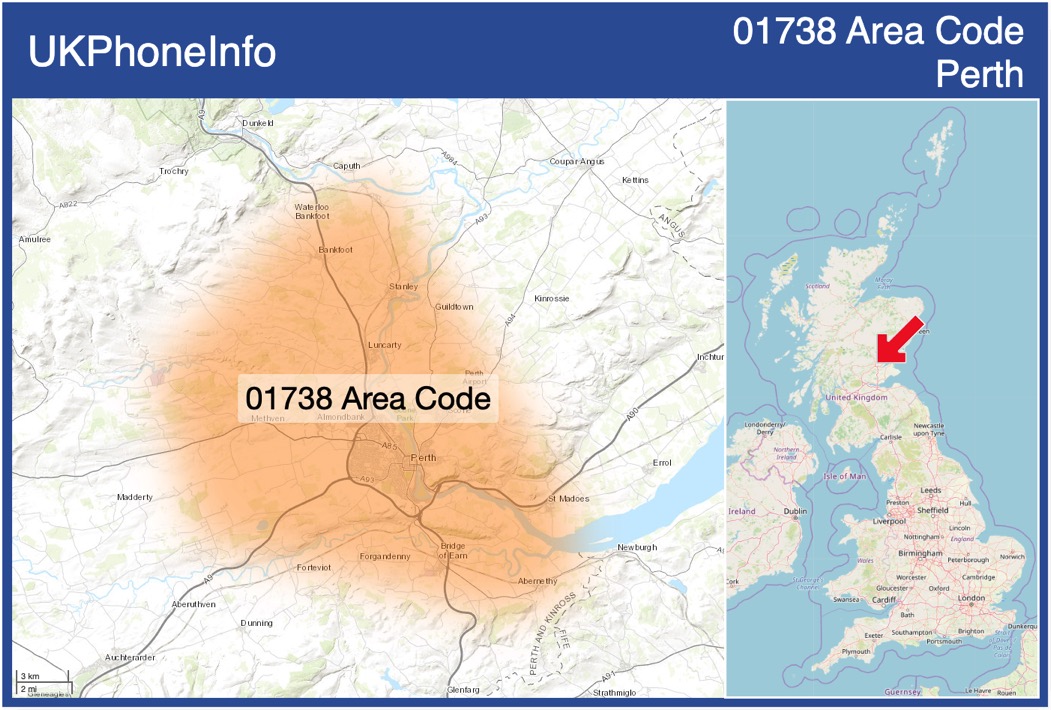 Map of the 01738 area code