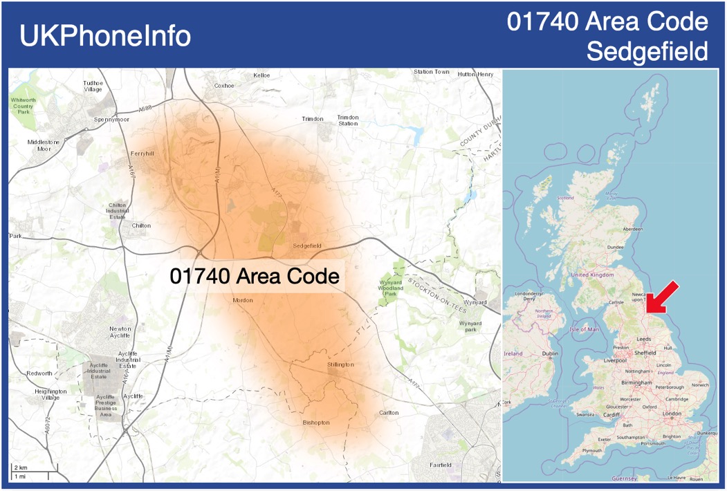 Map of the 01740 area code