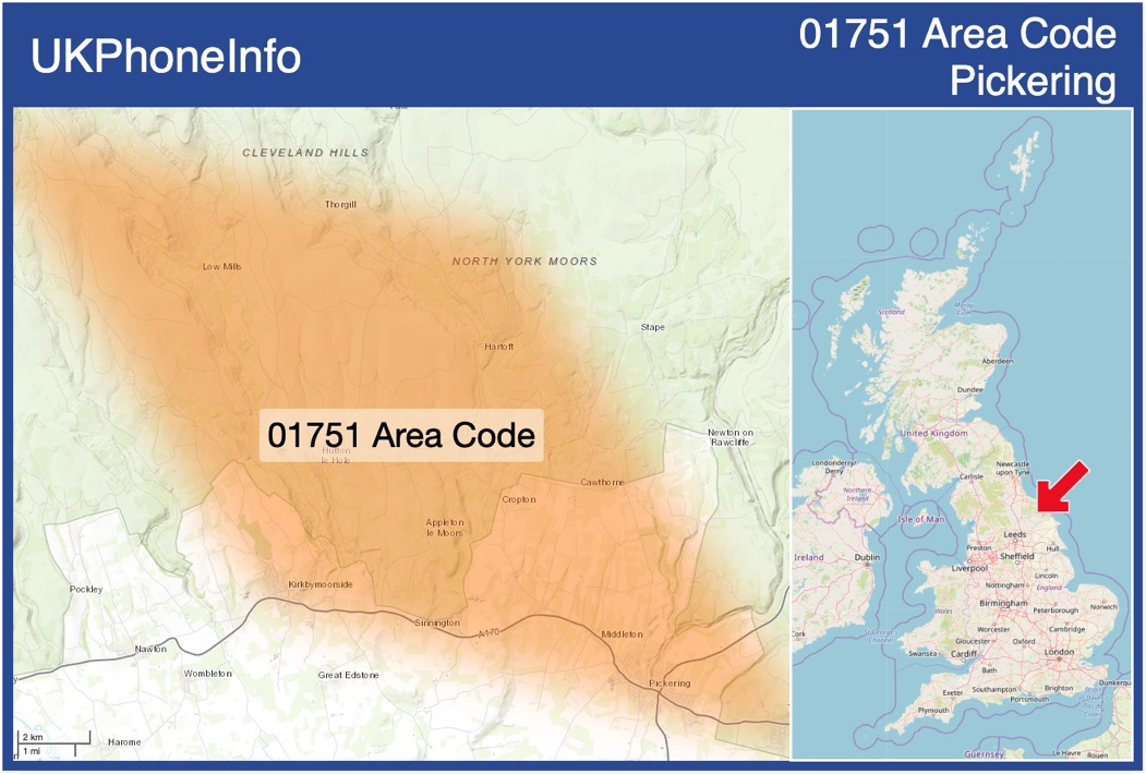 Map of the 01751 area code