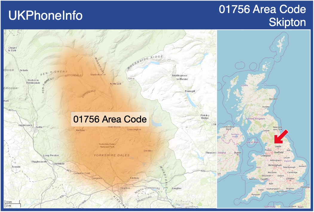 Map of the 01756 area code