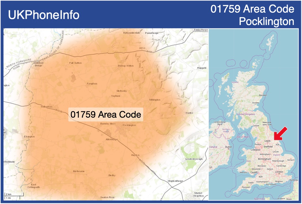 Map of the 01759 area code