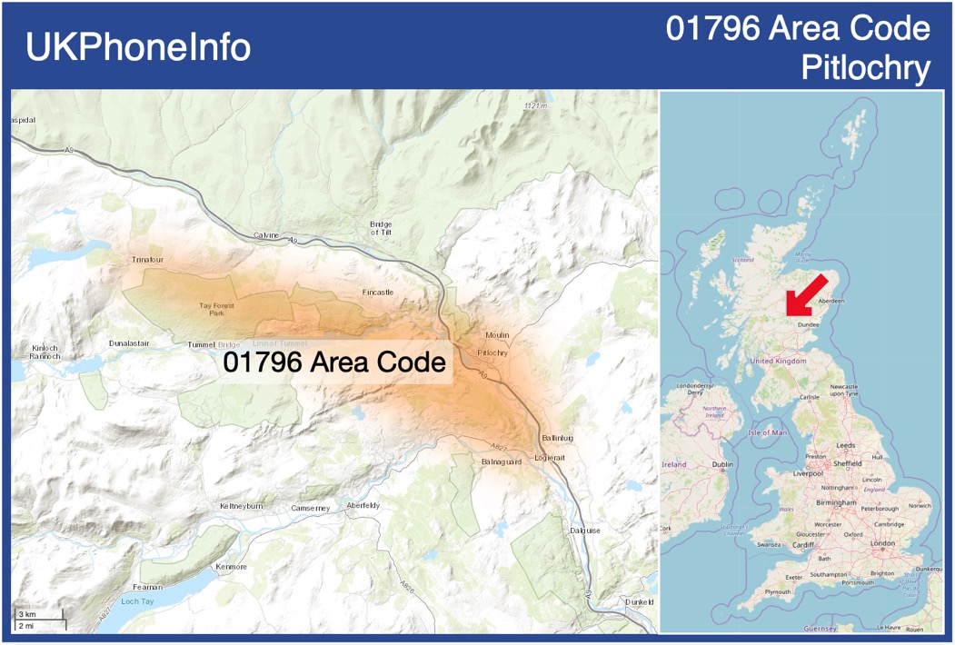 Map of the 01796 area code
