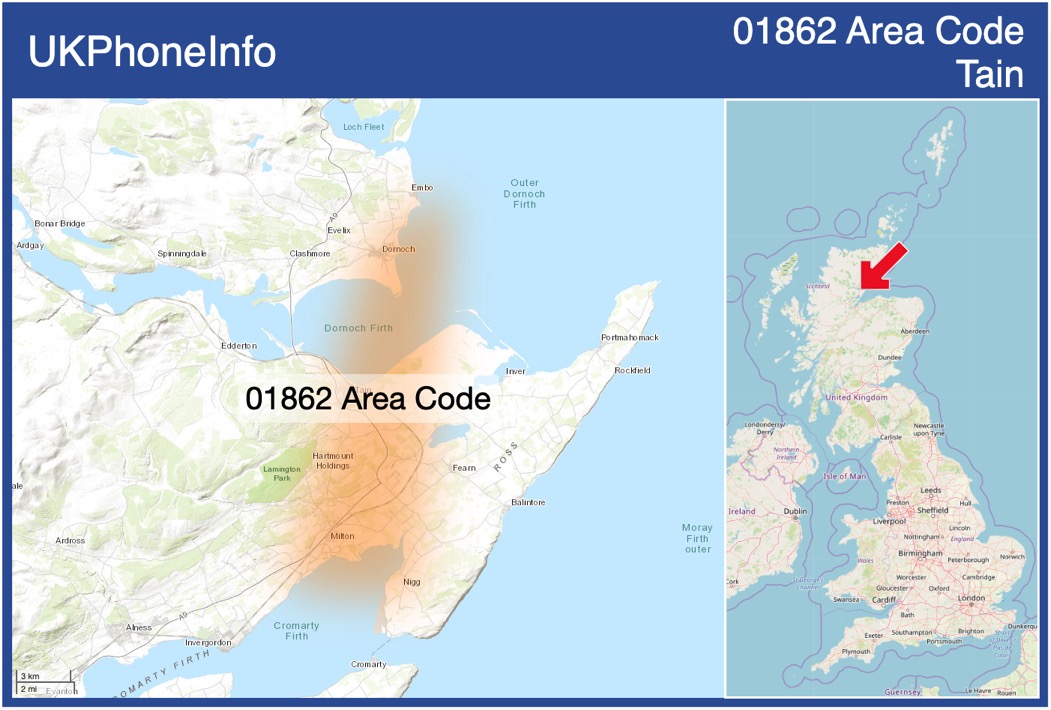 Map of the 01862 area code