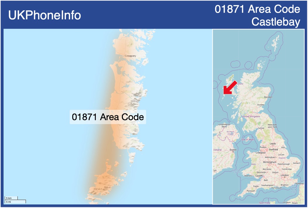 Map of the 01871 area code