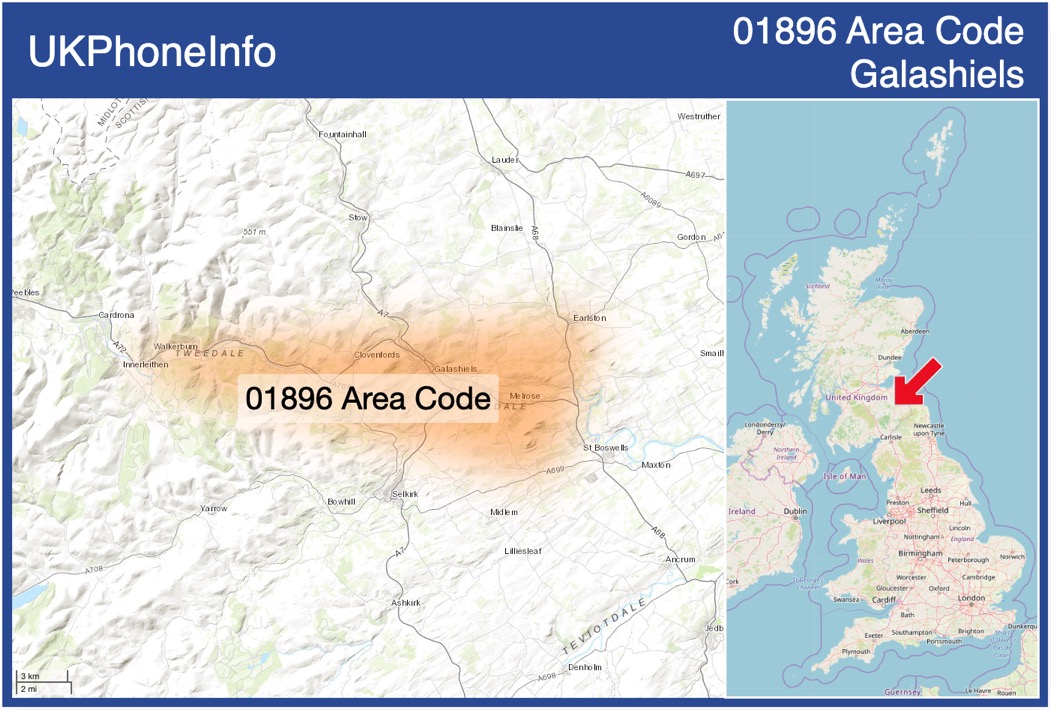 Map of the 01896 area code