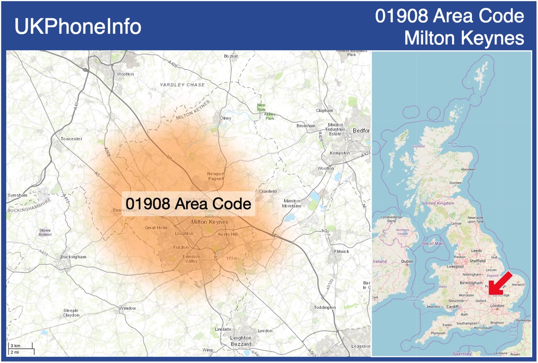Map of the 01908 area code