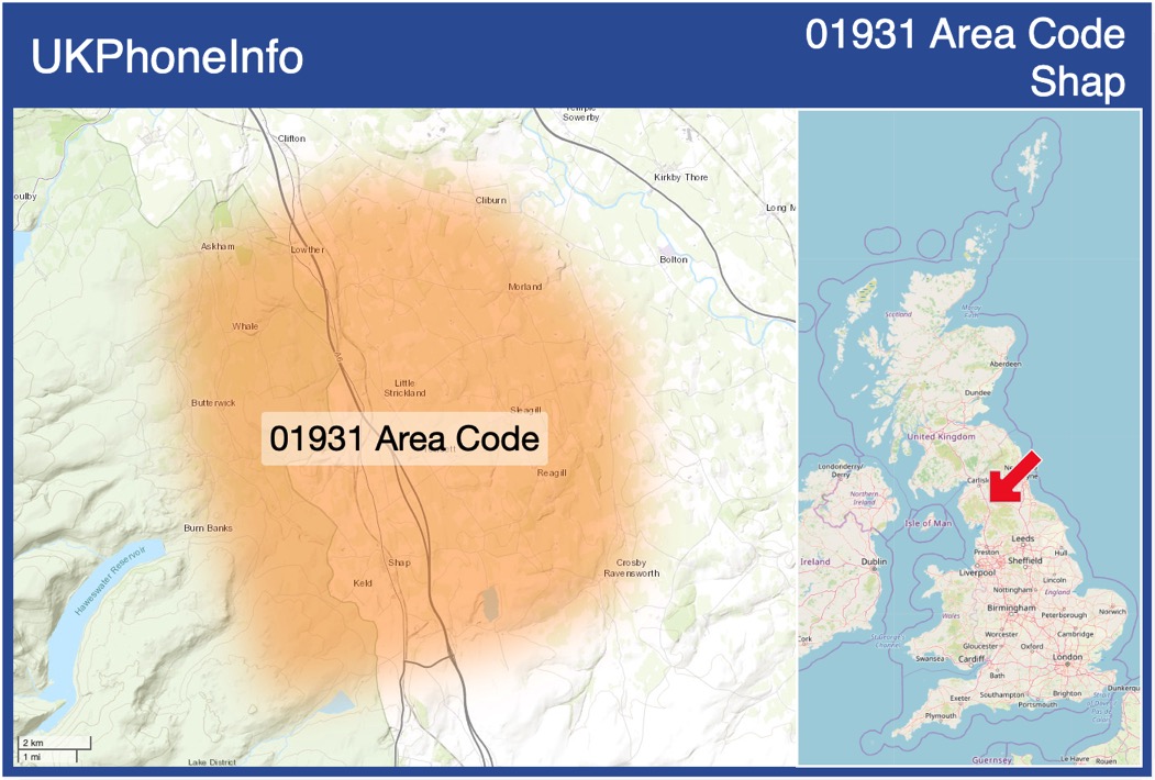 Map of the 01931 area code