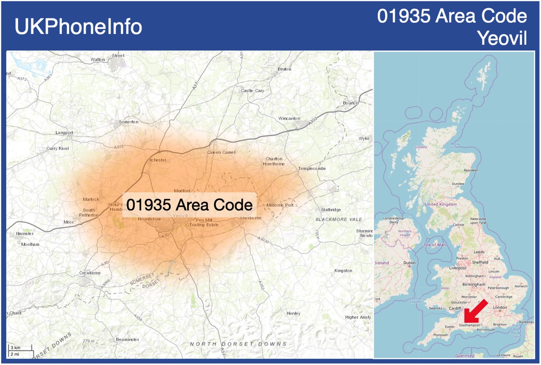 Map of the 01935 area code