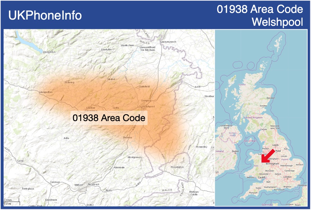 Map of the 01938 area code