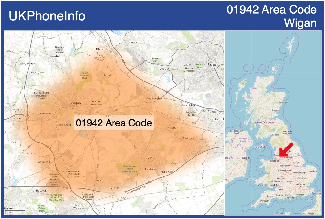 Map of the 01942 area code