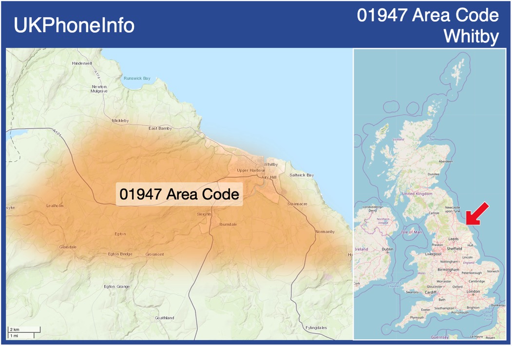 Map of the 01947 area code
