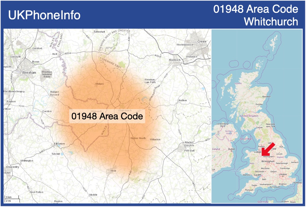Map of the 01948 area code