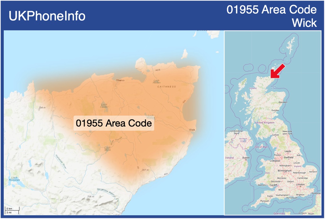Map of the 01955 area code