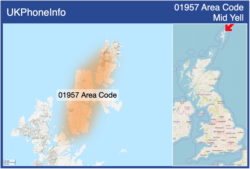 Map of the 01957 area code