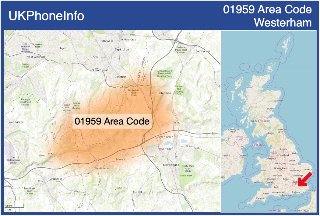 Map of the 01959 area code