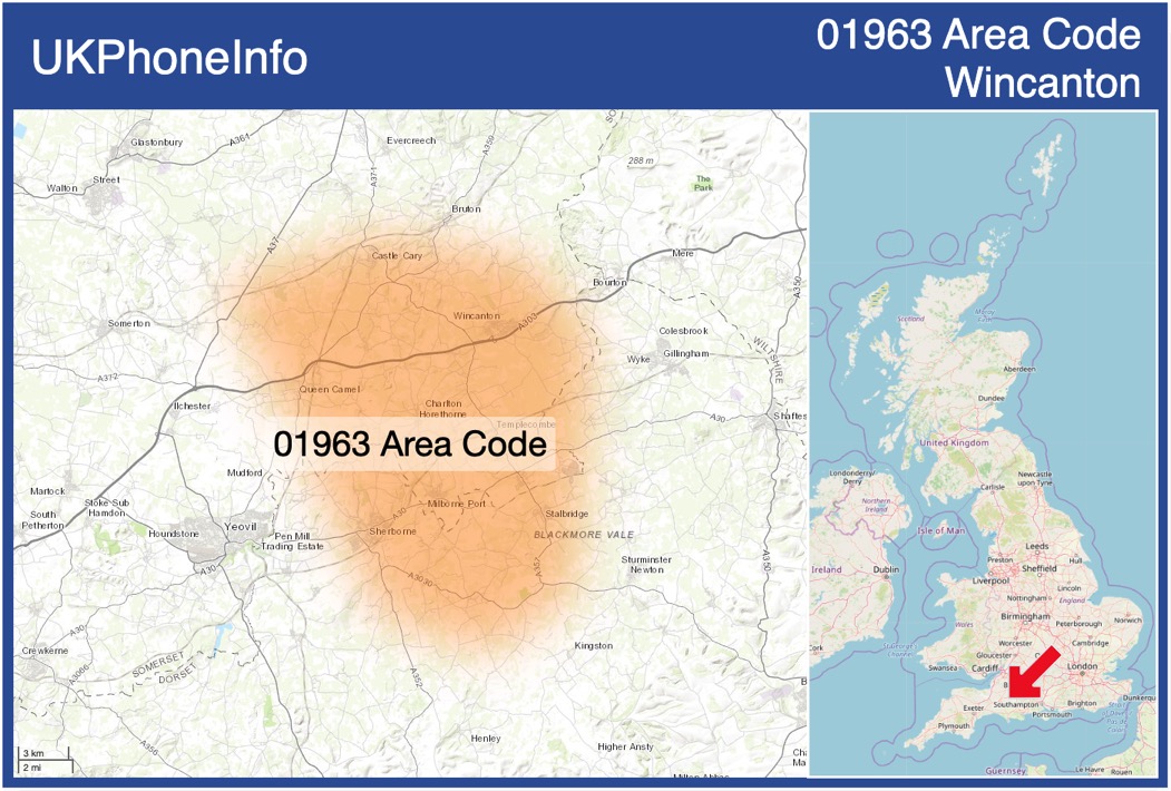 Map of the 01963 area code