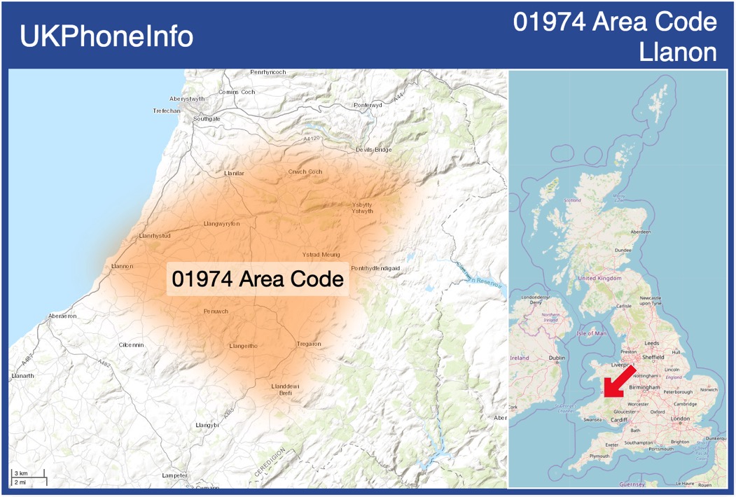 Map of the 01974 area code